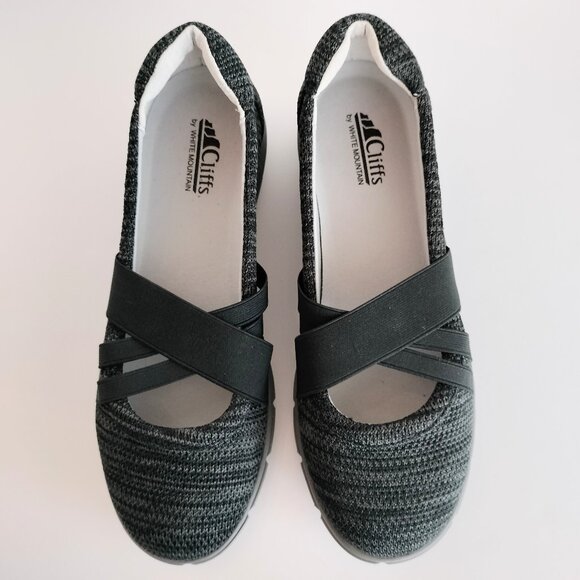 Cliffs White Mountain Felice Slip On Athleisure Flats 9.5 M Black Fabric - Picture 2 of 8